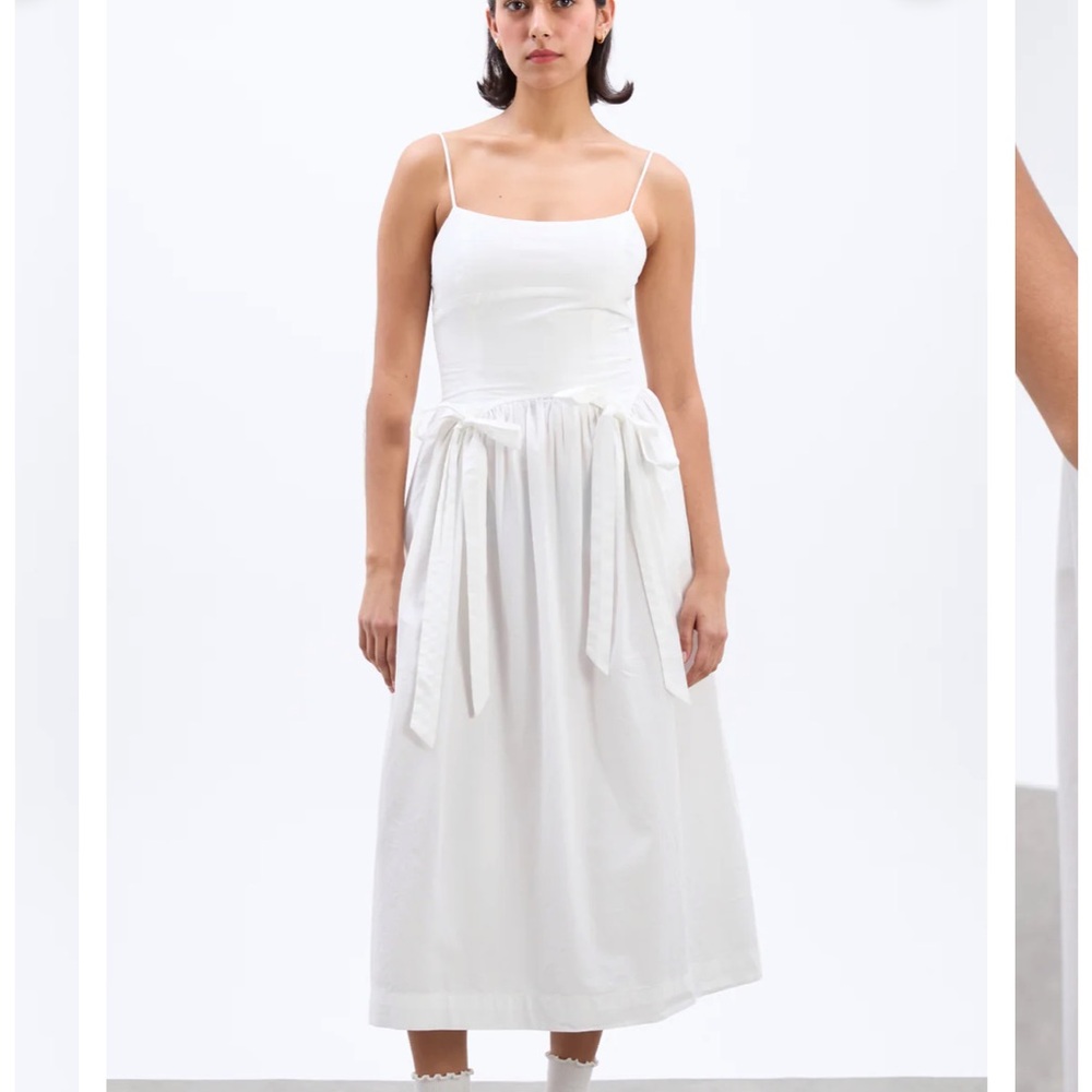 Damson Madder Penelope Apron Dress - White